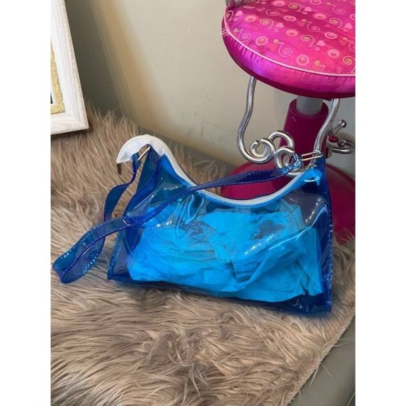 Neon Blue Jelly Shoulder Bag - Picture 1 of 1
